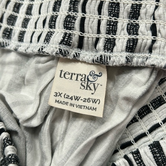 B2552- TS Convertible Smocked Skirt Dress Riviera Stripe Silver 3X (24W–26W) NWT - Picture 9 of 9